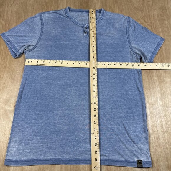 Lucky Brand Venice Burnout Henley T-Shirt Men's Size M Short Sleeve Lightweigh - Picture 3 of 6